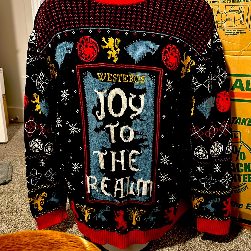 Game of thrones ugly Christmas sweater size‎ xxl